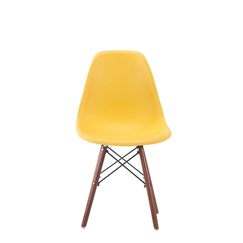 Modern Dining Chairs with Walnut Wood Legs, Set of 2