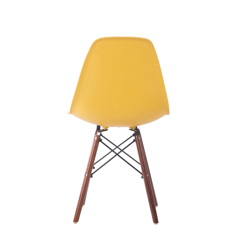 Modern Dining Chairs with Walnut Wood Legs, Set of 2