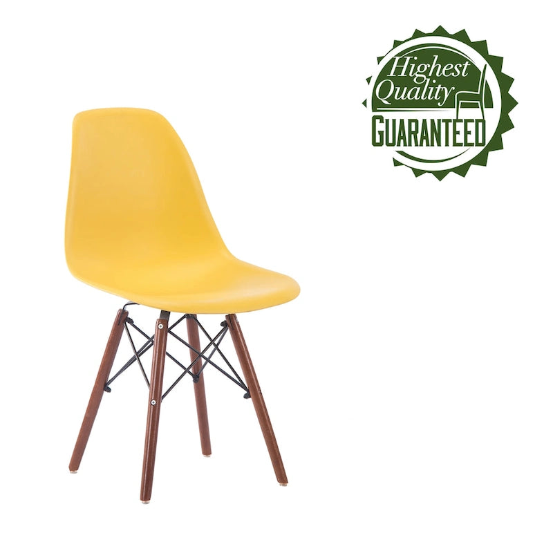 Modern Dining Chairs with Walnut Wood Legs, Set of 2