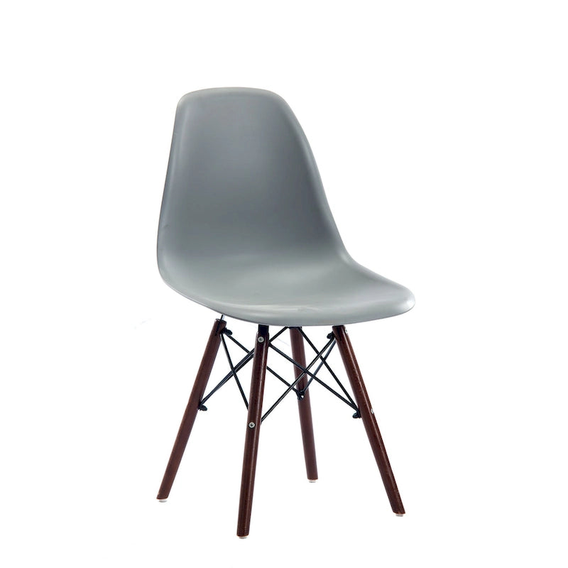 Modern Dining Chairs with Walnut Wood Legs, Set of 2