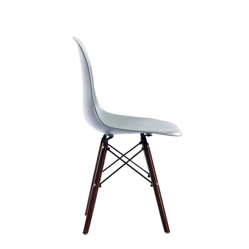Modern Dining Chairs with Walnut Wood Legs, Set of 2