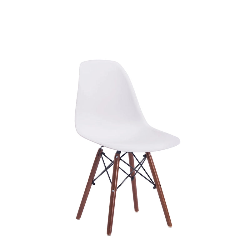 Modern Dining Chairs with Walnut Wood Legs, Set of 2