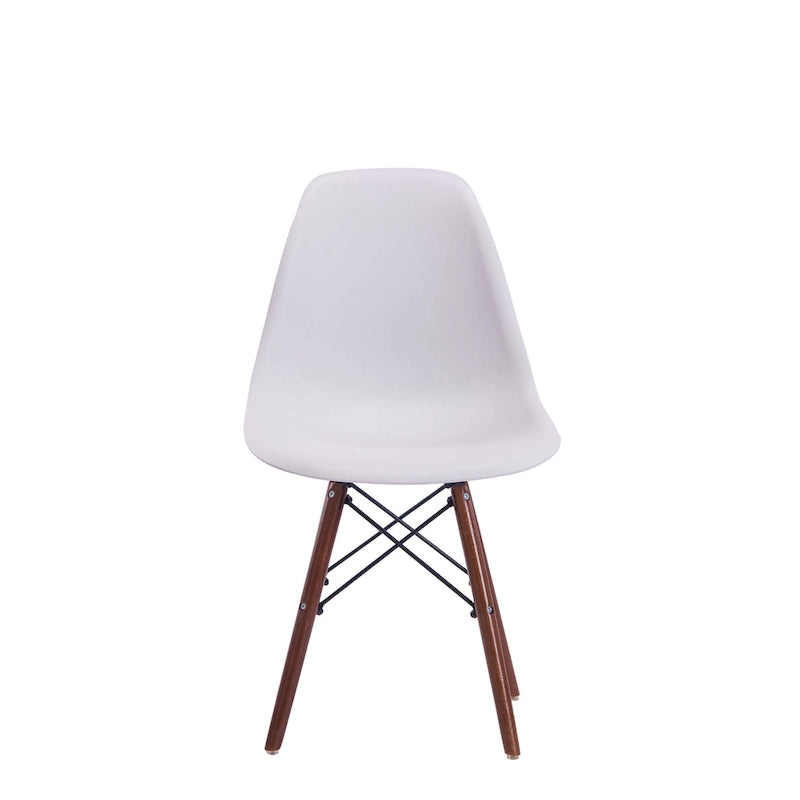 Modern Dining Chairs with Walnut Wood Legs, Set of 2