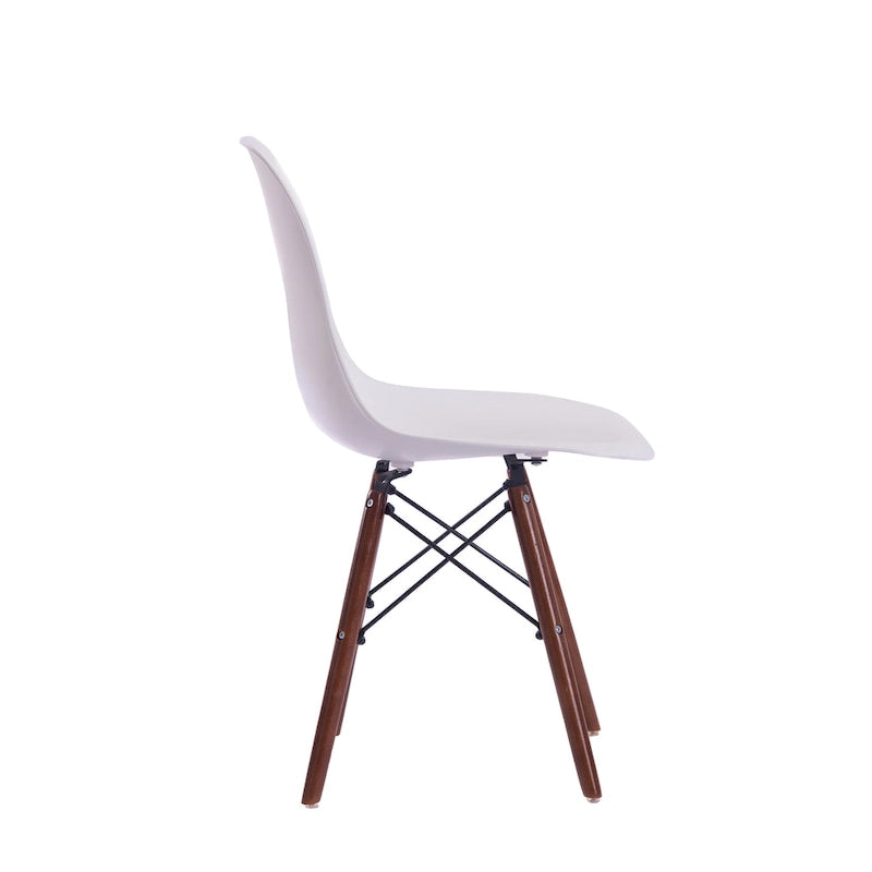 Modern Dining Chairs with Walnut Wood Legs, Set of 2