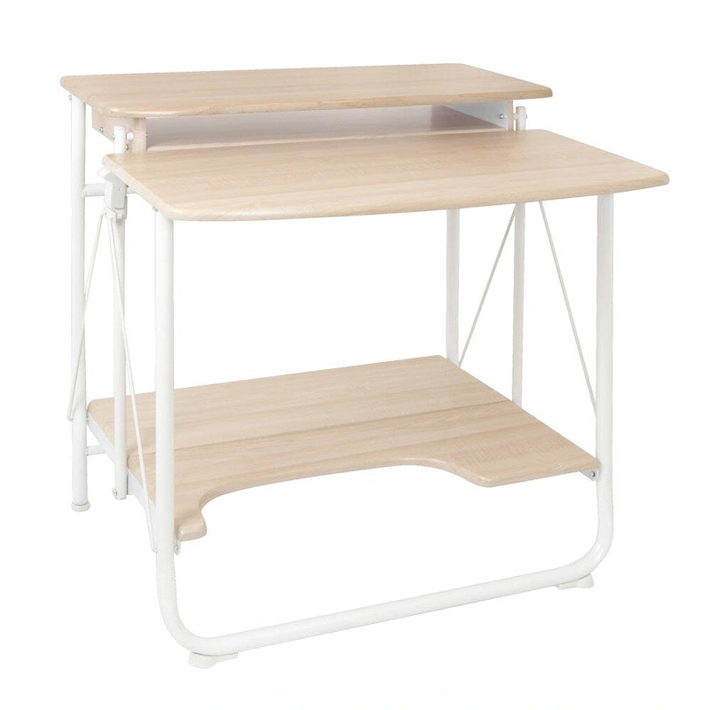 Contemporary Folding Desk with Storage Shelves