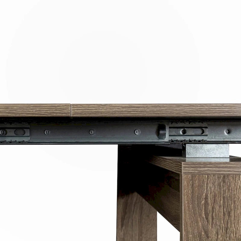 Extendable Console and Dining Table, Brown